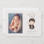 Simple Harry Potter Baby Birth Ankündigung (Vorderseite)