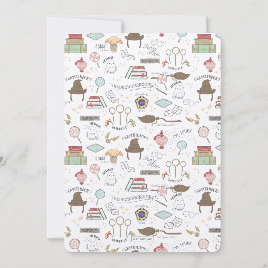 Simple Harry Potter Baby Sprinkle Einladung (Rückseite)