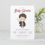 Simple Harry Potter Baby Sprinkle Einladung (Stehend Vorderseite)