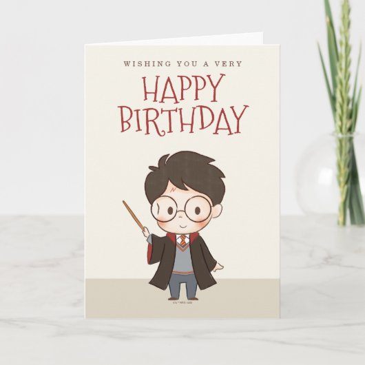 Simple Harry Potter Birthday Karte (Vorderseite)