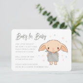 Simple Harry Potter - Dobby Baby Shower Begleitkarte (Stehend Vorderseite)