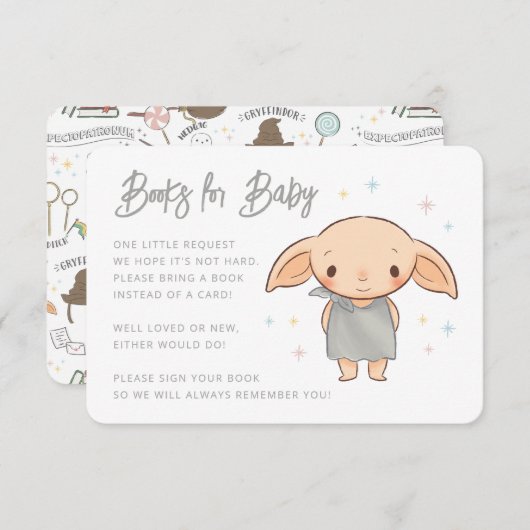 Simple Harry Potter - Dobby Baby Shower Begleitkarte (Vorne/Hinten)