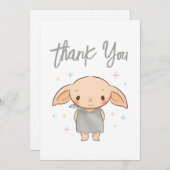 Simple Harry Potter - Dobby Baby Shower Dankeskarte (Vorne/Hinten)