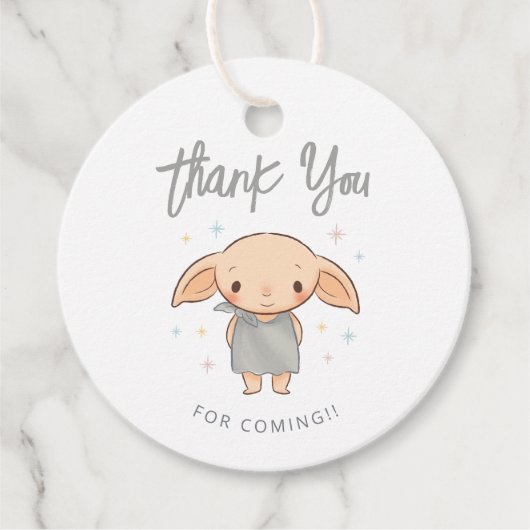 Simple Harry Potter - Dobby Baby Shower Geschenkanhänger (Vorderseite)