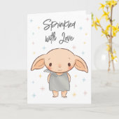 Simple Harry Potter - Dobby Baby Shower Karte (Gelbe Blume)