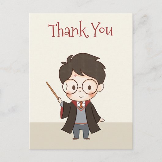 Simple Harry Potter vielen Dank Postkarte (Vorderseite)