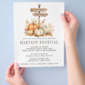 Simple Harvest Festival Pumpkin Flyer (Hand)