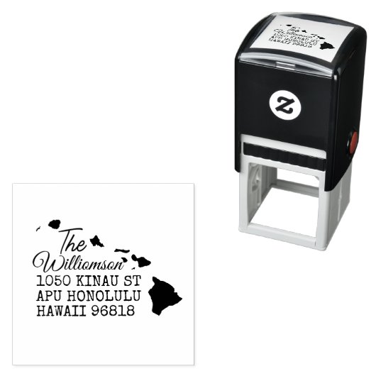 Simple Hawaii Rücksendeadresse Briefmarke Permastempel (Beispiel)