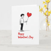 Simple Heart Balloon Love Card Karte (Gelbe Blume)