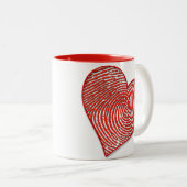 Simple Heart Print Zweifarbige Tasse (VorderseiteRechts)