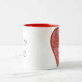 Simple Heart Print Zweifarbige Tasse (Mittel)