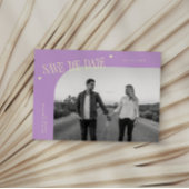 Simple Heart Wisteria Lemon Curved Frame Photo Save The Date