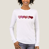 Simple Hearts Embroidery look Minimalistic  Tri-Blend Shirt (Vorderseite)
