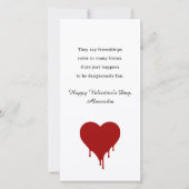 Simple Hearts Girly Best Friend Valentines Card (Vorderseite)
