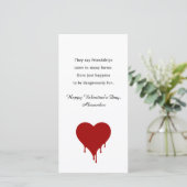 Simple Hearts Girly Best Friend Valentines Card (Stehend Vorderseite)