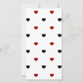 Simple Hearts Girly Best Friend Valentines Card (Rückseite)