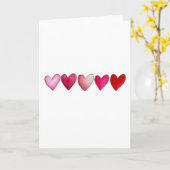 Simple Hearts Hand Drawn Minimalistic Valentine's  Karte (Gelbe Blume)