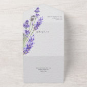 Simple Heather Sprigs All In One Einladung (Außenbereich)