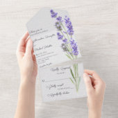 Simple Heather Sprigs All In One Einladung (Abreißen)