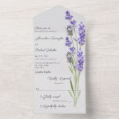 Simple Heather Sprigs All In One Einladung (Innen Boden)