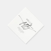 Simple Hello 50. Geburtstagsparty Serviette (Ecke)