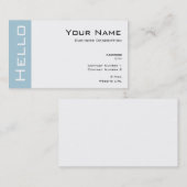 Simple Hello Business Karte (Vorne/Hinten)