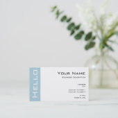 Simple Hello Business Karte (Stehend Vorderseite)