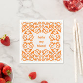 Simple Hello My Friend Napkin Serviette (Beispiel)