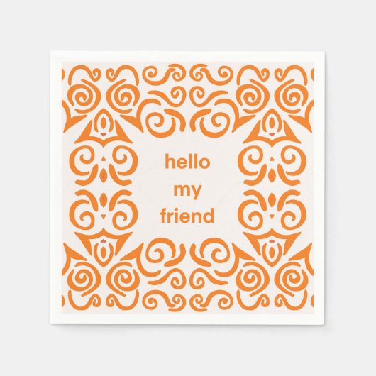 Simple Hello My Friend Napkin Serviette (Vorderseite)