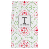 Simple Holiday Snowflake Weihnachts Monogramm Kleine Geschenktüte (Vorderseite)