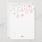 Simple Holly Christmas Party Invitation Einladung (Rückseite)