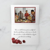 Simple Holly Frohe Weihnachten Wasserfarbe Foto (Innenseite)