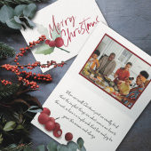 Simple Holly Frohe Weihnachten Wasserfarbe Foto