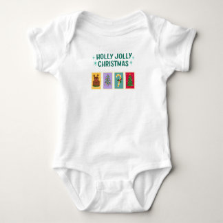 Simple Holly Jolly Holiday Christmas Baby Shirt