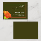 Simple Hollyhock Wedding Reception Begleitkarte (Vorne/Hinten)