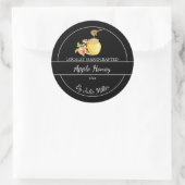 Simple Homemade Apple infused Honey Label Runder Aufkleber (Tasche)