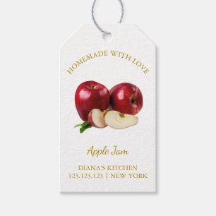 Simple Homemade Apple Jam Hang Tag l White Geschenkanhänger