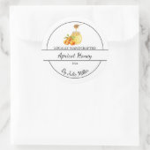 Simple Homemade Apricot infused Honey Label Runder Aufkleber (Tasche)
