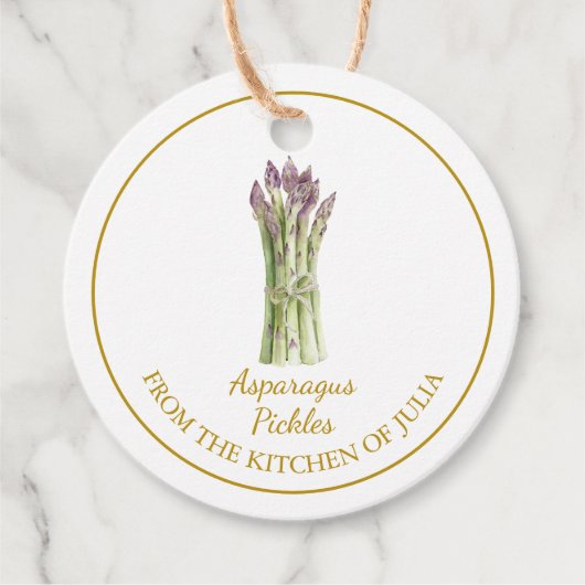 Simple Homemade Asparagus Pickles Hang Tag Geschenkanhänger (Vorderseite)