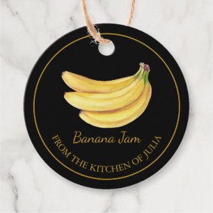 Simple Homemade Banana Jam Hang Tag l Black Geschenkanhänger