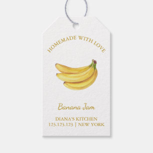 Simple Homemade Banana Jam Hang Tag l White Geschenkanhänger