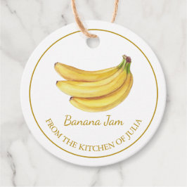 Simple Homemade Banana Jam Hang Tag l White Geschenkanhänger