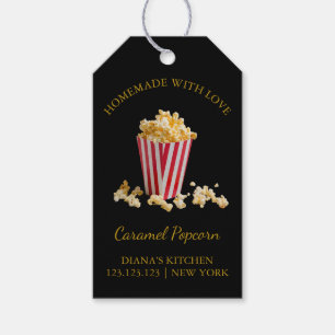Simple Homemade Caramel Popcorn Hang Tag l Black Geschenkanhänger