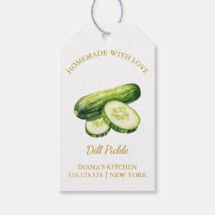 Simple Homemade Cucumber Dill Pickle Hang Tag Geschenkanhänger