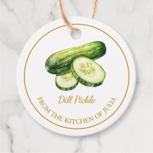 Simple Homemade Dill Pickle Cucumber Hang Tag Geschenkanhänger