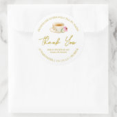 Simple Homemade Echinacea Tee Danke Label Runder Aufkleber (Tasche)