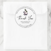 Simple Homemade Elderberry Jam Danke Label Runder Aufkleber (Tasche)