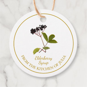 Simple Homemade Elderberry Syrup Hang Tag Geschenkanhänger