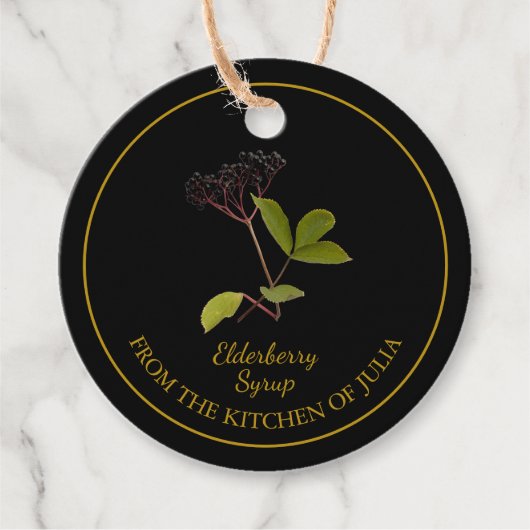 Simple Homemade Elderberry Syrup Hang Tag Geschenkanhänger (Vorderseite)