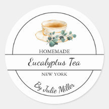 Simple Homemade Eucalyptus Tea Label